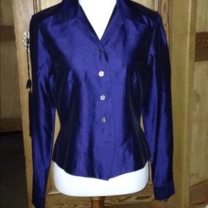Elegant Dana Buchman Silk Top, Size 8, Like New